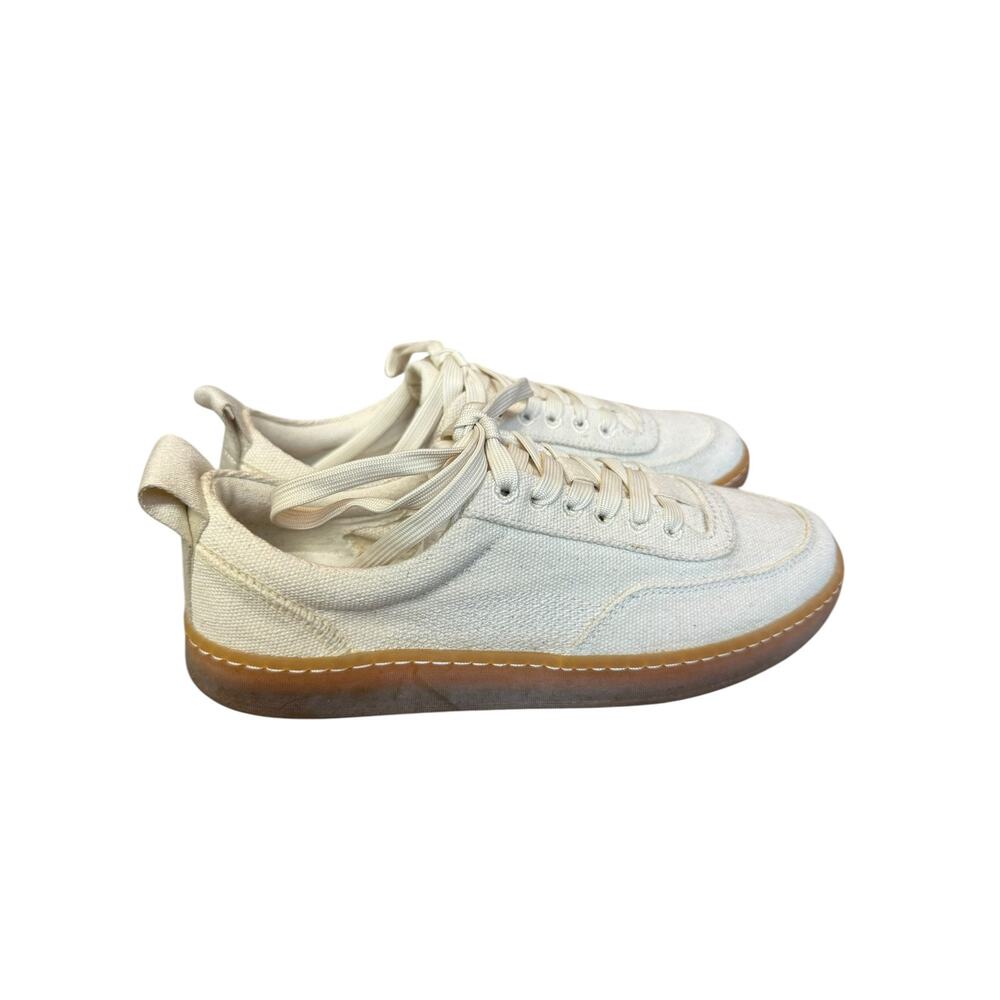 Everlane The Tread-Bare Canvas Sneakers Plain Natural Gum Sole Women 6 Men 4